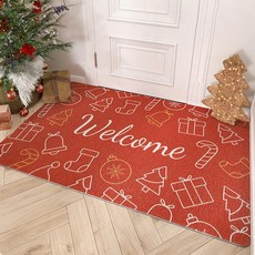 AFAMIC 艾法 聖誕氛圍 刮泥玄關腳踏地墊, 11, 1個