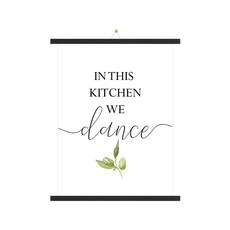 木質掛軸 + 海報 + 無痕釘 套組 舞蹈, 黑色