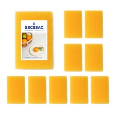 SSCSSAC 聚氨酯過濾菜瓜布 黃色, 10個, 1個