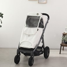 MOMNEST 四季通用豪華嬰兒推車防風罩, 1個, 奶油色