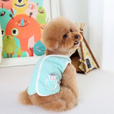 에이미러브즈펫 강아지 BL 뽀글이 조끼, 민트, 1개