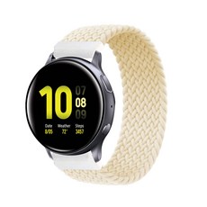 SPACE SHIELD Galaxy Watch 編織單環尼龍錶帶 20mm M, 星光色