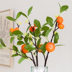 플라워트리 조화 과일가지 귤 53cm, 1개