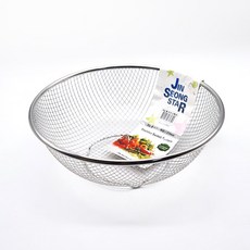 Jinsung Star 不鏽鋼水果碗瀝水籃 圓形深款 1741, 單一顏色, 1個