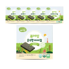 Pure Eat 兒童海苔, 原味, 15g, 6盒