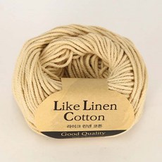 앵콜스 라이크 린넨 코튼 뜨개실, 03 연베이지, 1개