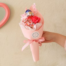 Scent Basket Sweet Bloom 健達出奇蛋花束, 桃紅粉(花), 隨機出貨(健達出奇蛋)