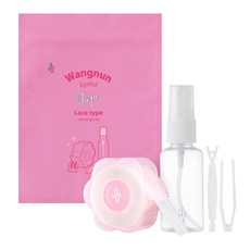 auau 大眼蕾絲雙眼皮貼 L 360入 + Y字棒 + 鑷子 + 30ml空瓶 套組, 混合色, 1套