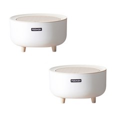 FEIDASH 桌上型質感造型垃圾桶, 白色的, 2個