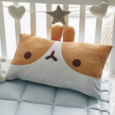 SHEZ HOME 純棉造型枕套+枕頭, 棕色