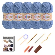 alize 毛線DIY工具組 5球, 1套, 374牛仔布