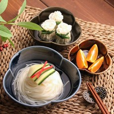 造型陶瓷碗 3入, 棕色，橄欖色，藍色, 1套