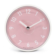 鐘表屋吸盤型防水時鐘 DH-128P, 點粉紅色