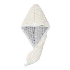다사닷컴 雲朵連帽式乾髮巾 65 x 25cm, 象牙白色, 1個