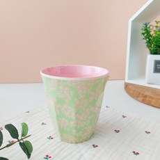 rice 幼兒印花水杯 M號, 1入, Light Green Flower