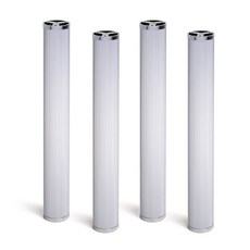 把手世界 鋁製皺褶腳座 A 350mm 4入, 銀色, 4個