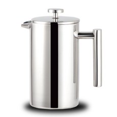 HomeD 不鏽鋼法式濾壓壺 800ml, 銀, 1個
