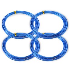 코히모 알루미늄 공예용 와이어 2.5mm x 5m 3W171, 4개, 블루