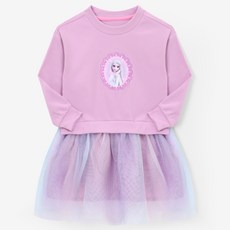 PremierFam 女童 冰雪奇緣2 Blooming 9分蕾絲洋裝