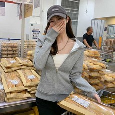 선빛 데일리 무지 간절기 마레 라인 후드집업