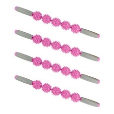 롤러 마사지 스틱 5구, 핑크, 4개
