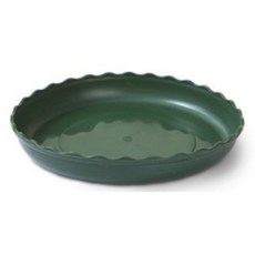 J 花朵造型圓形花盆底盤 240#, 綠色