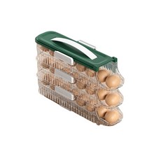 Block Mart 手提單排三層滾動雞蛋盒, 綠色, 1個