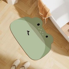 PEONIST 卡通快吸水浴室廁所地墊, 青蛙, 1個