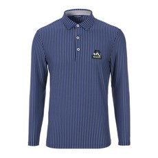 스팍스골프 남성용 봄 스트라이프 카라 티셔츠 SL1MTS002