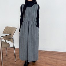 BONBONSTORY 冬季口袋層次孕婦連身裙