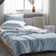 reona 素色涼感薄被, 藍色