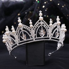 自助婚紗髮飾 公主皇冠 aie311, 銀色, 1個