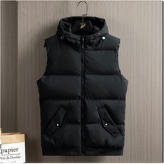 男款秋冬厚棉連帽保暖背心