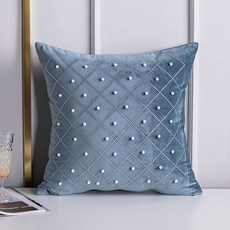 홈플로우 진주 박힌 크리스탈 큐빅 이쁜 쿠션 커버