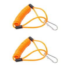 防盜線圈 1.5m+登山扣 顏色隨機出貨, 2套