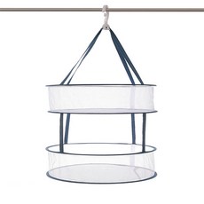 건조대 그물 주머니 원형 2단, 블루, 1개