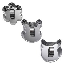 e-home baking 不鏽鋼迷你慕斯模具3件組, 1套