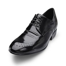 VONIN COLLECTION 男士牛皮圓點線條厚底增高正裝皮鞋 LC038 7cm