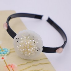 Bidangil 女童繡球花翡翠韓服髮帶