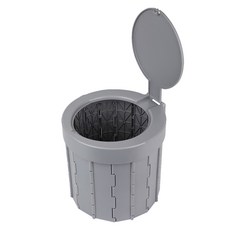 野營蓋式折疊馬桶座, 灰色, 1個