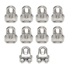 不鏽鋼U型夾 4mm, 10個