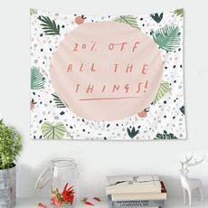 北歐插畫壁掛織物海報 厚布 + 夾子 132 GT3019 32, 混合顏色