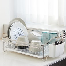 Highline Steady 瀝水盤碗盤瀝水架, 1層, 白色