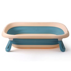 DING DONG PET 寵物防滑可折疊浴缸, 藍色, 1個