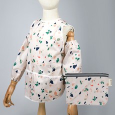 베베슈에뜨 아동용 방수 민소매 앞치마 + 토시 + 파우치 세트