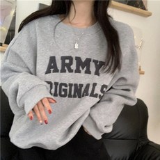 PEONIST 字母長袖T恤刷毛大學T