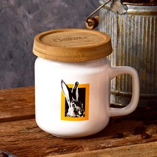 Attic&Base 國家地理 森林木蓋 + 手把馬克杯組, 兔子, 1套