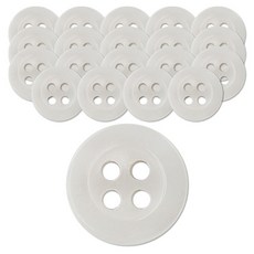 동대문단추왕 셔츠 블라우스 유광 마이콜 단추 10mm, 화이트, 20개