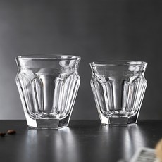 아메리칸로드 스팅 에스프레소 라떼 유리잔 소 + 중 세트 RK2233, 투명, 1세트