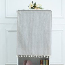 魔鬼氈亞麻遮光窗簾, 奶油色直條紋